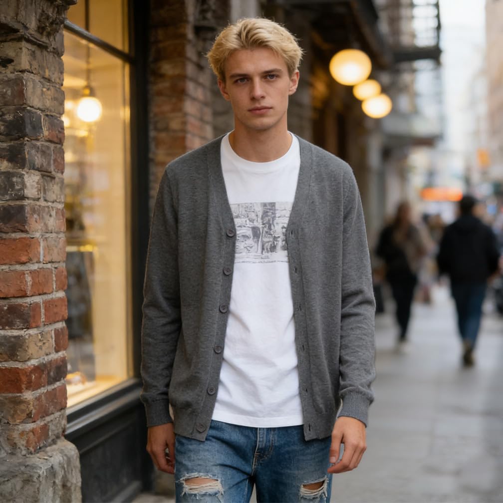 Cardigan da Uomo Maglieria Leggera
