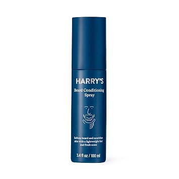 Harrys Beard Conditioning Spray made with Grapeseed and Jojoba Oil and Shea Butter, Softens Beard and Nourishes Skin, 3.4 FL OZ
