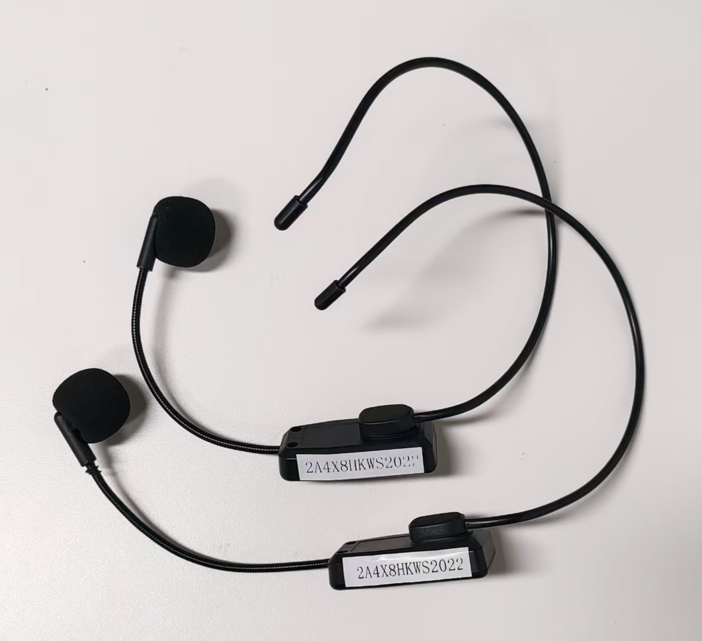 Sistema di microfoni wireless per 2 persone, 2,4 G, doppio microfono per cuffie, ideale per altoparlanti, amplificatore vocale, sistema PA, insegnanti, guide turistiche, istruttore di fitness