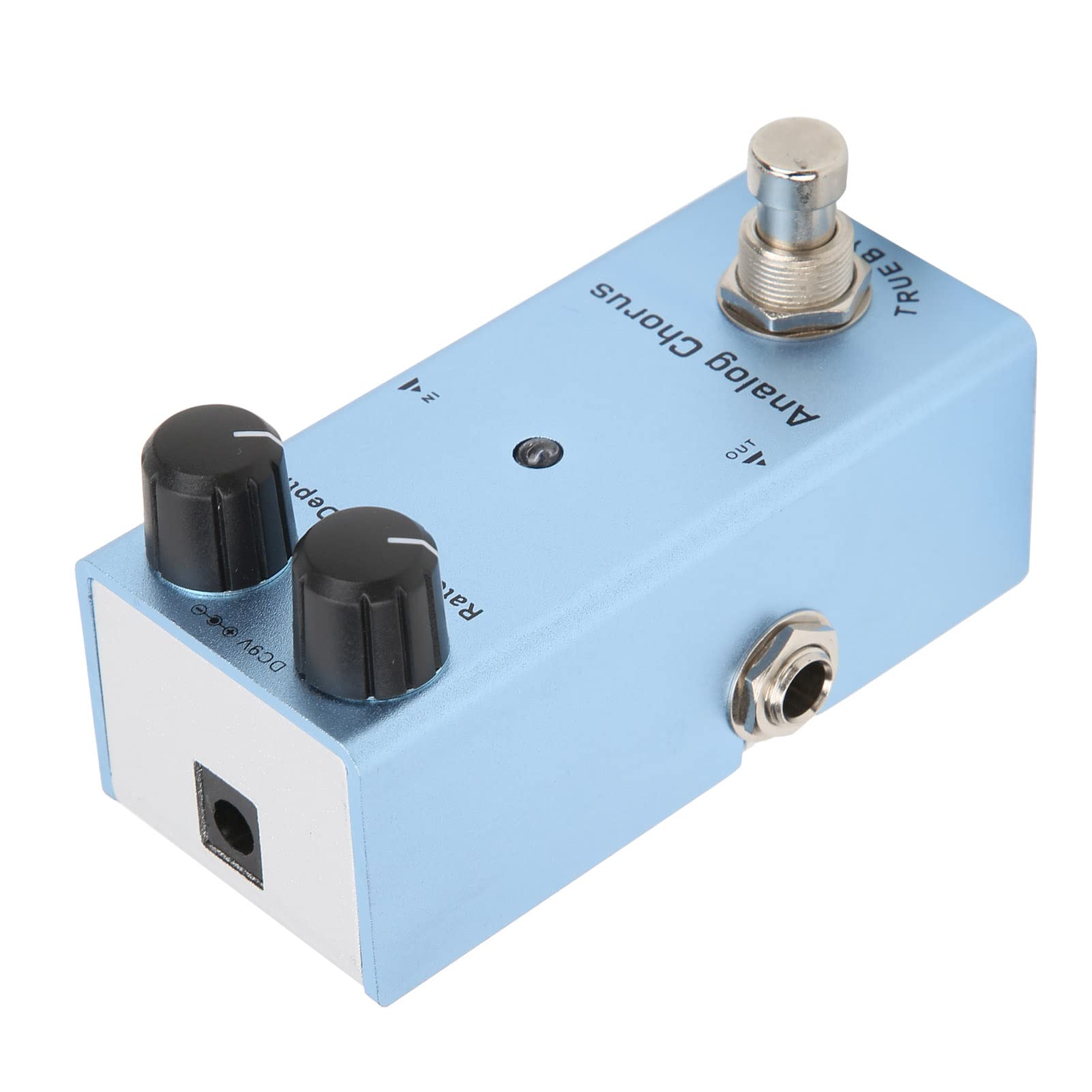 Alomejor Pedał Efektów Gitarowych, Metalowy Analogowy Efekt Chorus z Pokrętłami Depth Rate True Bypass do Nagrywania i Występów (Chór analogowy ZP-07)