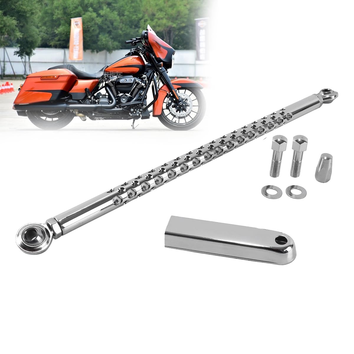 Leva del cambio per moto, biella del cambio per Harley Softail Dyna Touring Electra Road King Street Glide 1980-2018 (porosa)