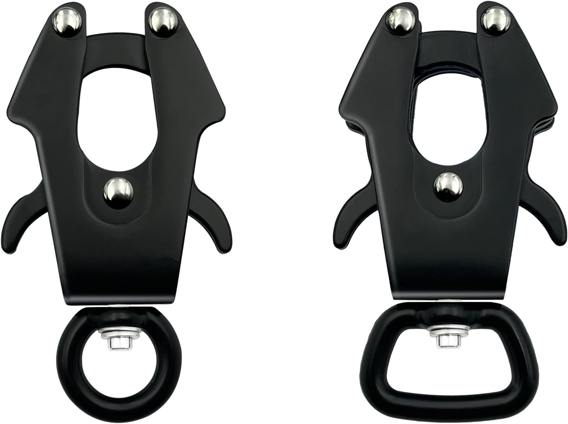 2 Pcs Frog Clip Dog Leash Clasp 360 Degree Swivel Clip Heavy Duty Quick Release and Locking Dog Leash Buckle for Linking Pet Collar (Large)