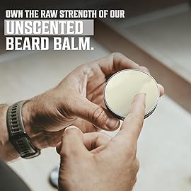Viking Revolution Unscented Beard Balm for Men - Beard Butter with Argan Oil and Jojoba Oil Softener and Moisturizer Styling Balm - Gifts for Men with Beeswax and Shea Butter (1 Pack, 2oz)