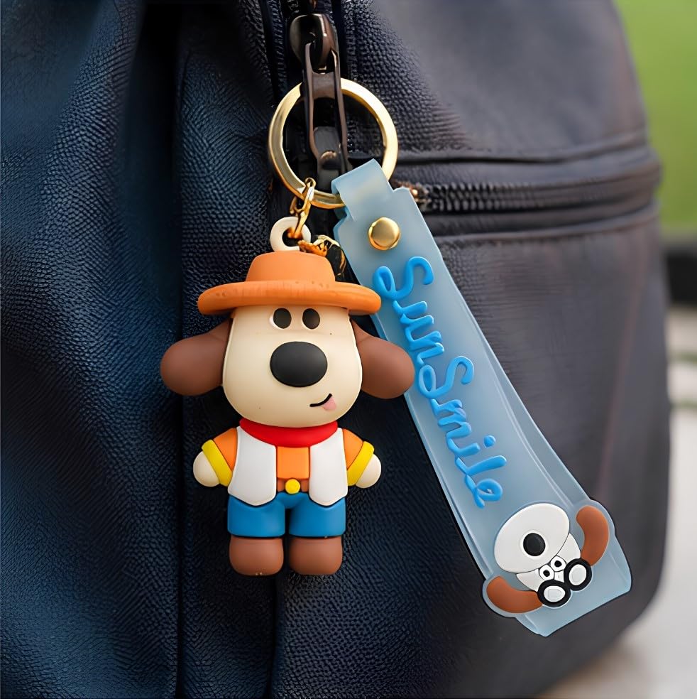 Image of Cute 3D Keychain | Keyring & Quirky Bag Charm | Hard Silicone, Unbreakable | Travel Essential | Kids Friendly | Strap & Bag Hook