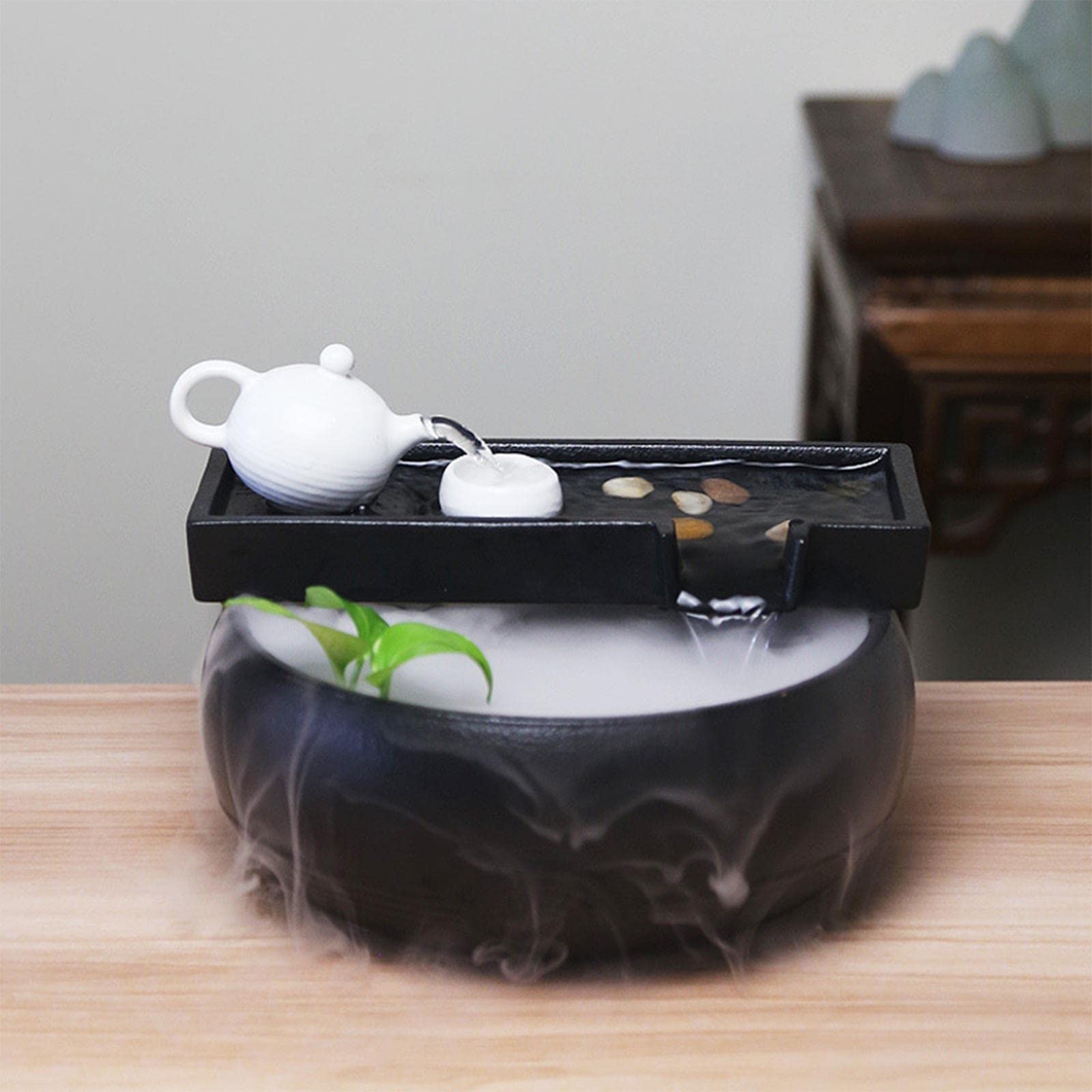 Fountain Waterfall Meditation Fish Tank Decoration Desktop for Sculpture 24x15.5cm | Home & Garden | Home D?©Cor | Indoor Fountains-image-18