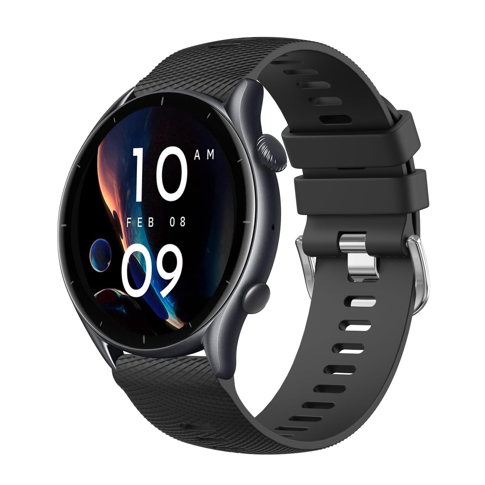 Strap Compatible with Amazfit GTR 4/GTR 3 Pro/GTR 3/GTR 2/GTR 2e/GTR 47mm/Stratos 3/Stratos 2 Men Women, 22mm Replacement Silicone Wristband Amazfit GTR 4/GTR 3/GTR 2