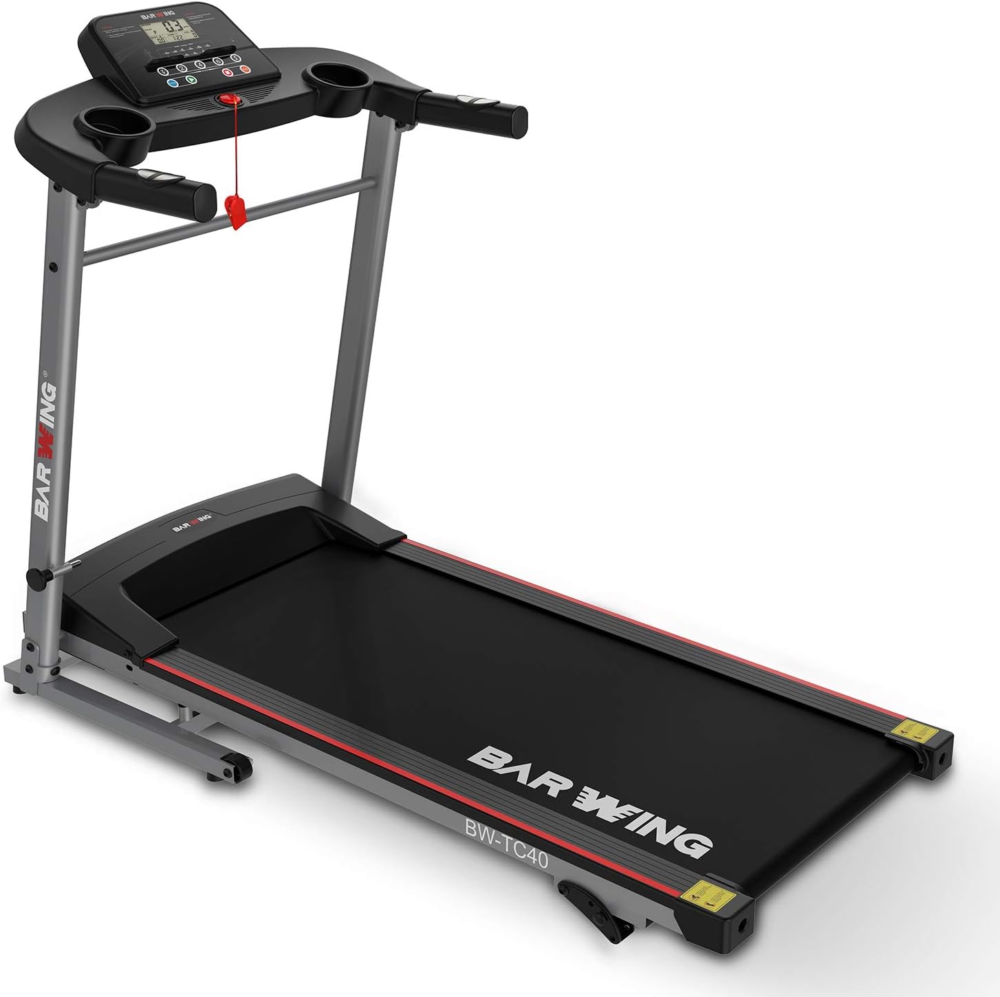 BARWING Basic Folding Treadmill ，3 Modes and 12 Preset Programs, with Manual Incline Adjustment, Easy Assembly Portable Running Machine
