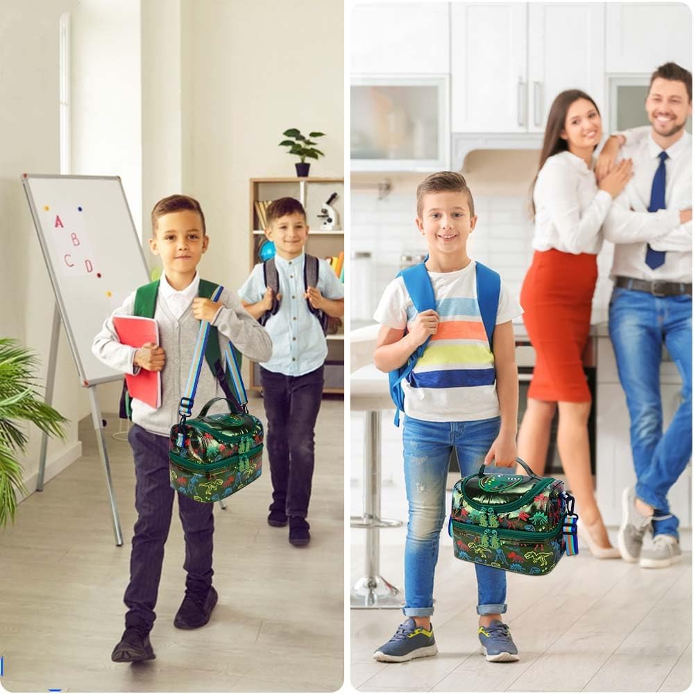 RHCPFOVR Kids Lunch Bag - Double - Decker Cooler Insulated Lunch Box for Boys Girls,Washable Lunch Bag and Reusable Toddler Lunchbox for School and Daycare - Image 6