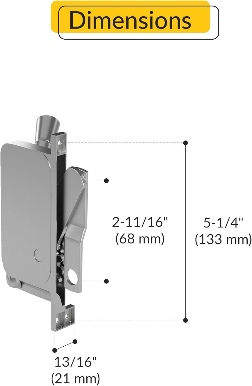 Brixwell 41-260p D Awning Operator Mill contemporary Style awO-039-LH-Ml straight Link Arm
