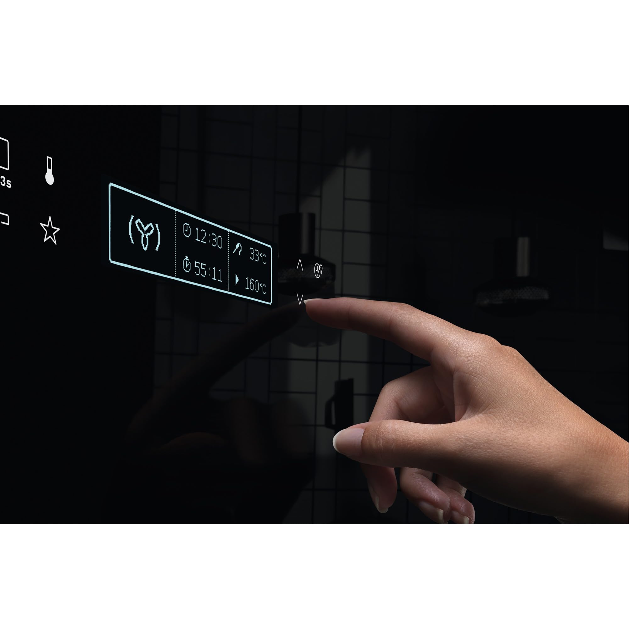 Electrolux EVE8P21X Horno Multifunción a Vapor Compacto con Limpieza Pirolítica, 19 Funciones (3 pirólisis), 90 programas automáticos, Sonda Térmica, Calentamiento Rápido, Display LED, Negro, A+