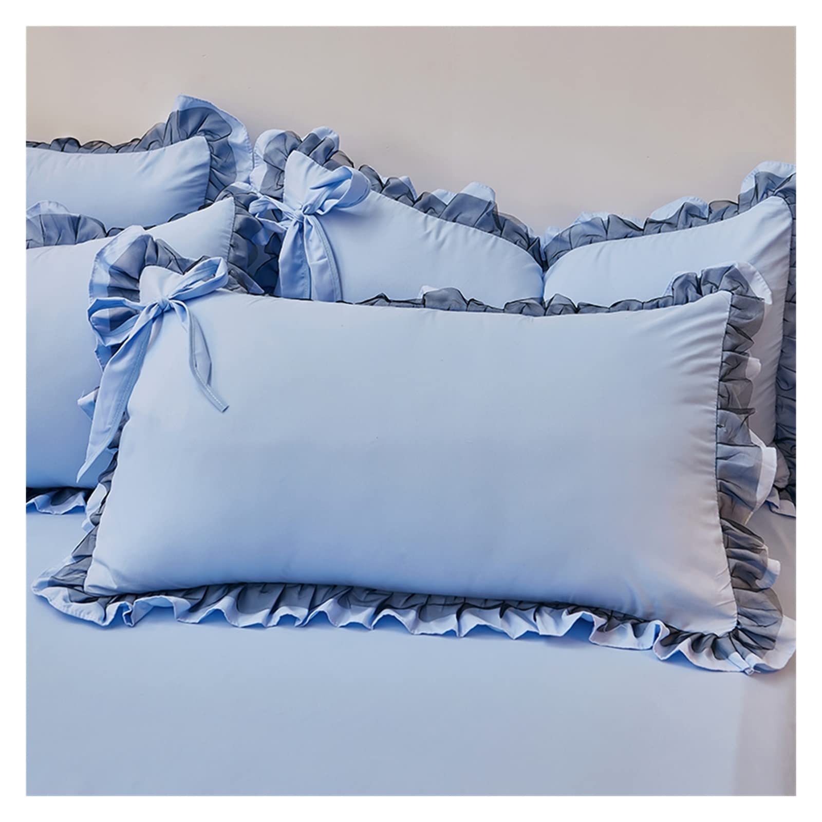 Taie d'oreiller confortable et douce en lot de 2 pièces pour couvre oreiller de lit