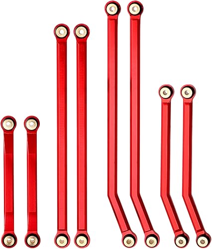 Miniatura 2 de Hobbypark Actualizaciones de aluminio de alta liquidación de enlaces para Axial SCX24 Gladiator AXI00005 Actualizaciones 124 RC Crawler Car (rojo)