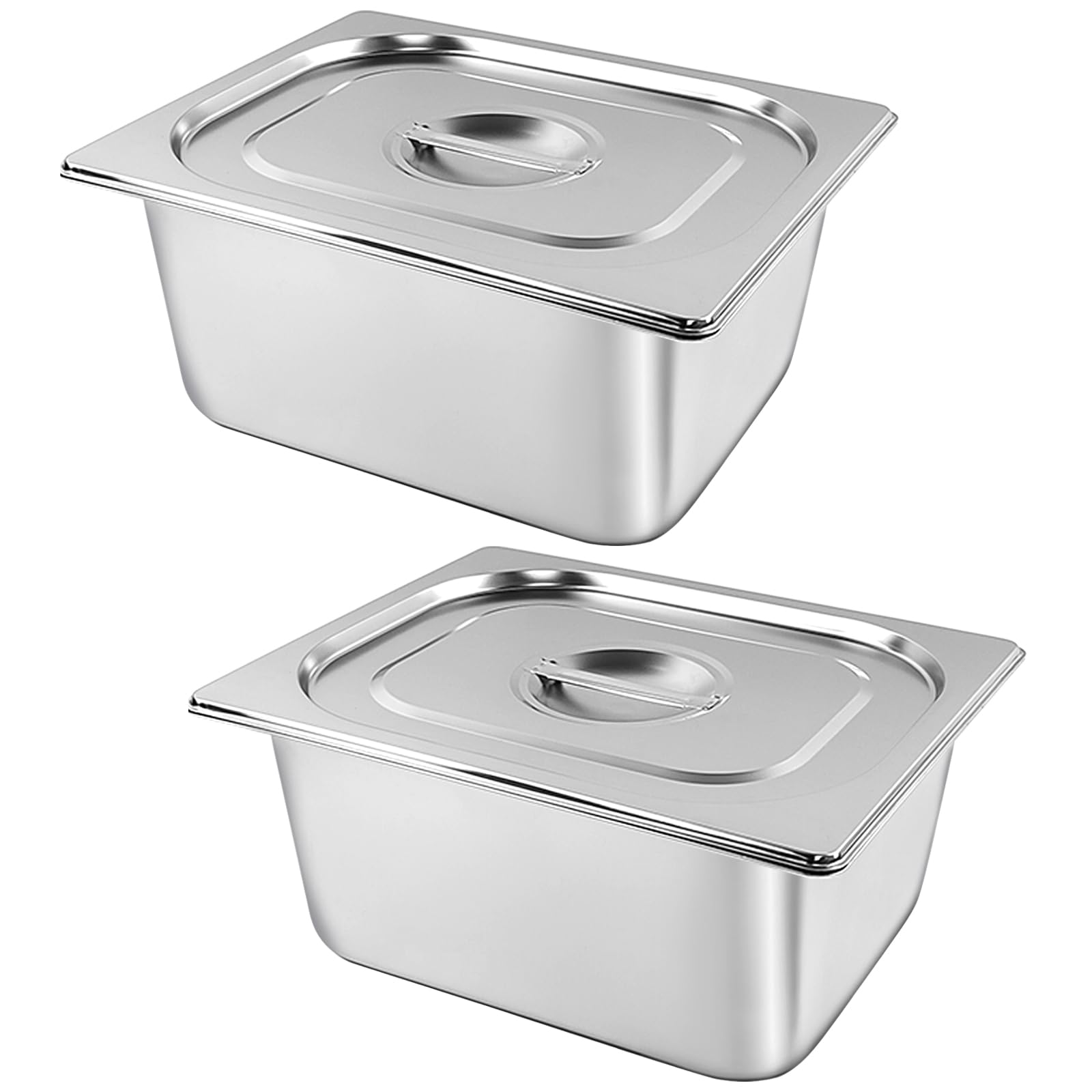 Amazon.com: 2 Pack 1/2 Size Stainless Steel Steam Table Pans with