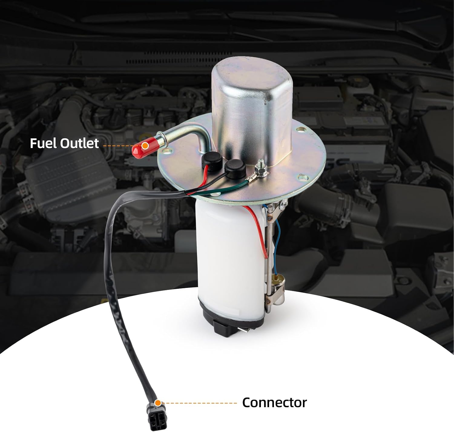 Electric Fuel Pump Module Assembly Compatible For Kawasaki Ninja ZX-6R ZX636C/D ZX6-RR ZX600N 2005-2006 Replace 49040-0814 490400814