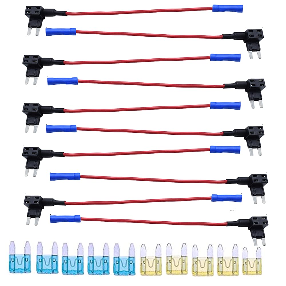 Buy 10 Pcs Mini Fuse Holder,Circuit Fuse Tap,Piggy Back Mini Blade Car