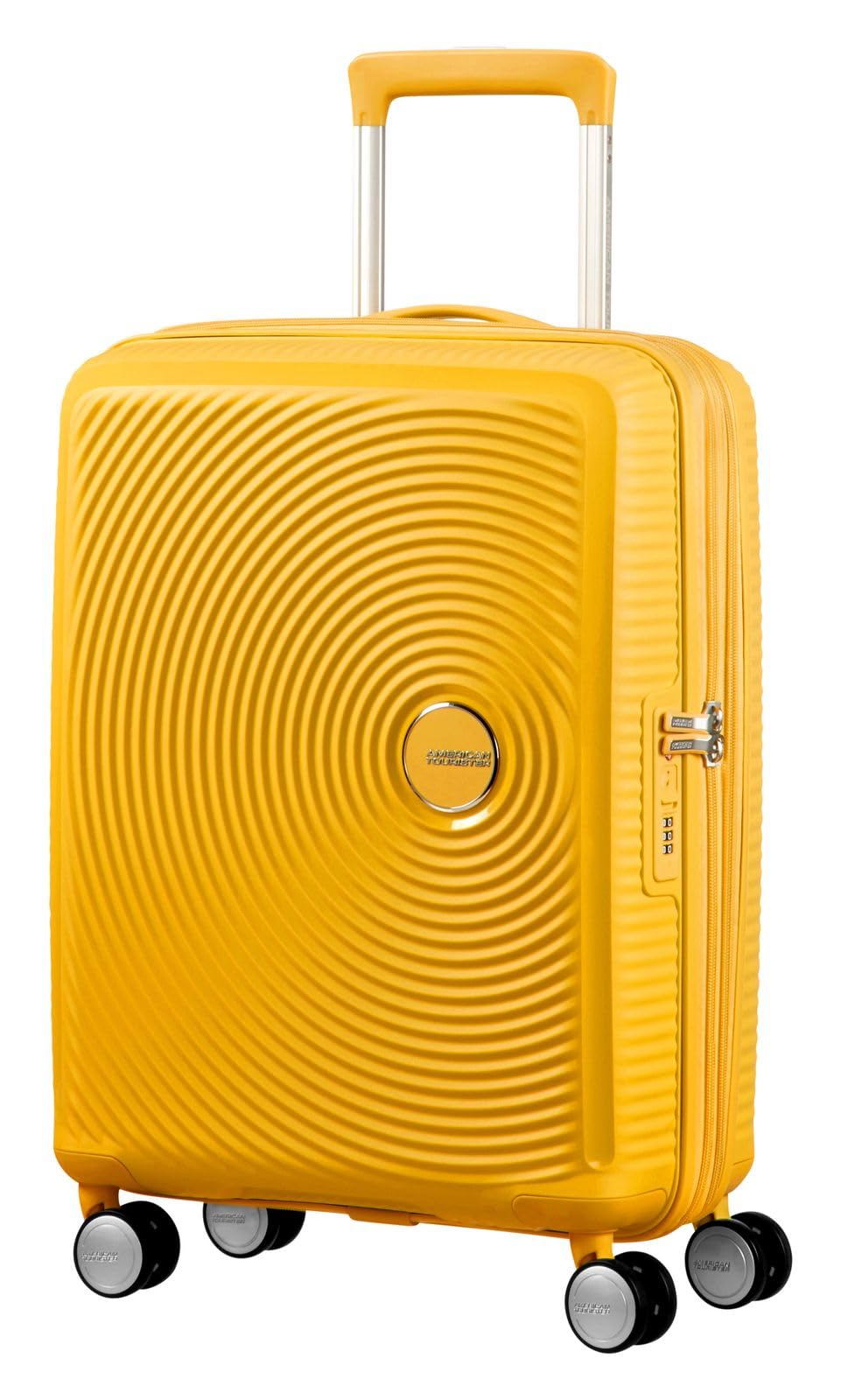 American Tourister Soundbox - Spinner S Expandible Maleta de Cabina, 55 cm, 35.5/41 L, Amarillo (Golden Yellow) - 2