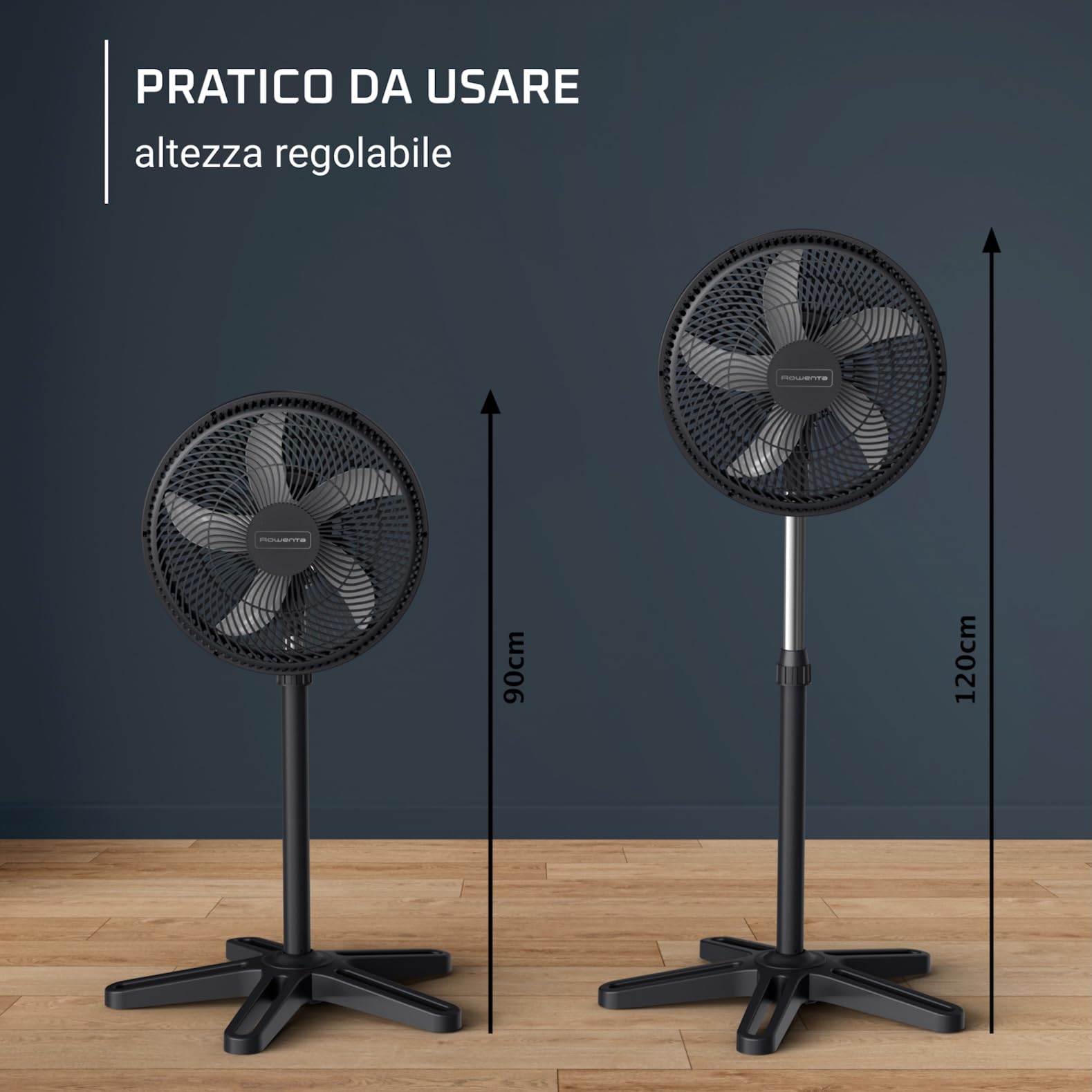 Rowenta Turbo Essential, Ventilatore a piantana, Potente, VU3110F0