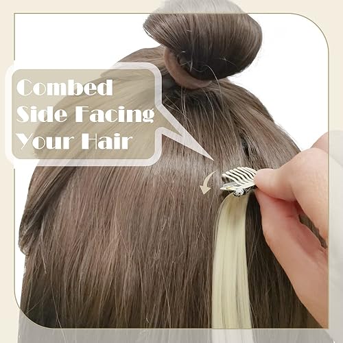 Miniatura 5 de Dreamlover Clips de extensión de cabello, clips de peluca para asegurar la peluca, 9 dientes, 30 piezas