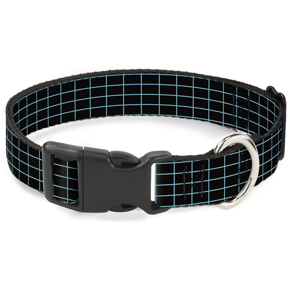 Pince à col Buckle Down réglable en plastique noir bleu pour chien