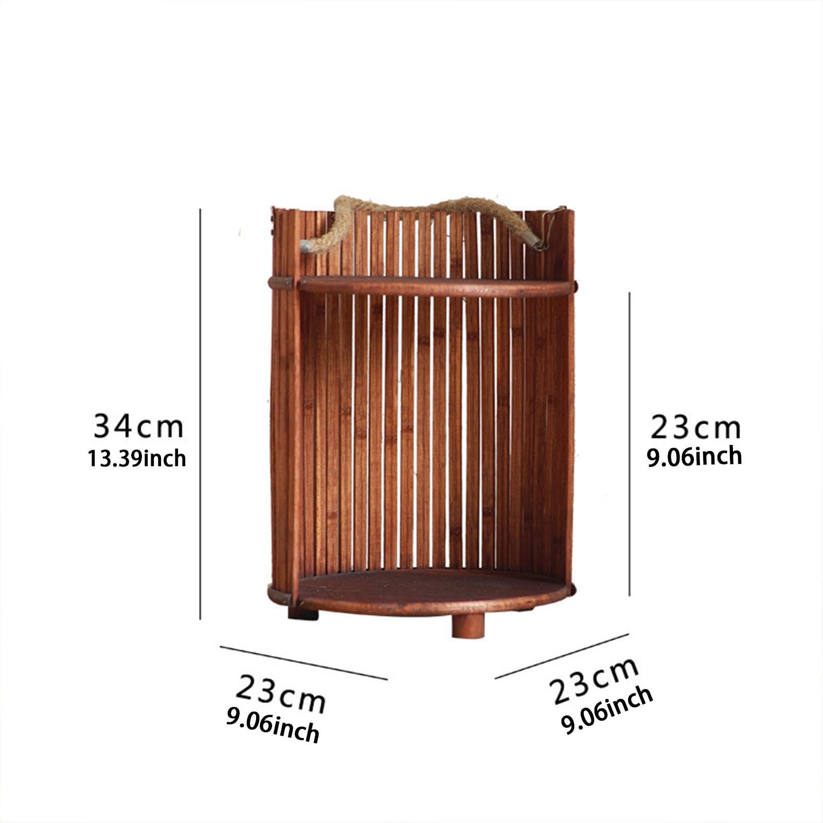 Organizador de madera de bambú para almacenamiento de té, multifuncional, soporte de pie para sala de té, sala de estar, oficina