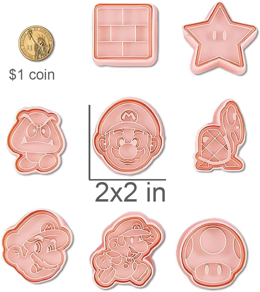 Mario Cookie Cutters, Mario Cookie Cutter Set, Mario Bros