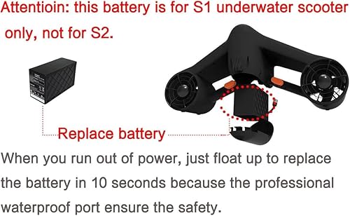 Miniatura 5 de G GENEINNO Patineta submarina con soporte de cámara de acción de 2 velocidades para deportes acuáticos, mar, piscina y buceo, tabla de surf,