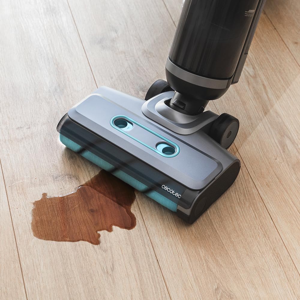 Cecotec Aspirapolvere e Lavapavimenti Intelligente con Base Autopulente FreeGo Wash&Vacuum Elite. 200W, Autonomia 35min, Aspira e Lava Contemporaneamente, Spazzola Autopulizia, Doppio Serbatoio 700ml