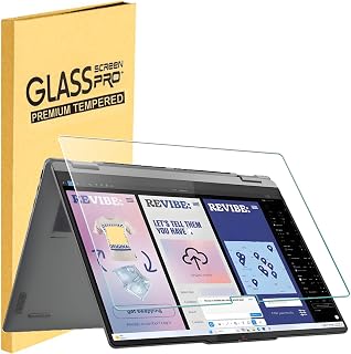 MUBUY-GOL Tempered Glass Screen Protector for 2025 Lenovo Yoga 7 / 7i 16" 2-in-1 Touchscreen Laptop (16ILL10 / 16AKP10), 9H Hardness, Anti-Scratch, High Definition Glass