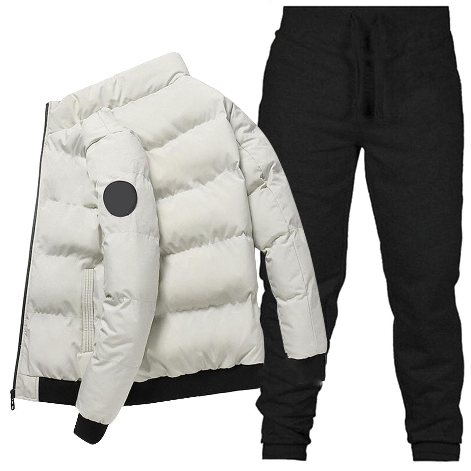 Combinaison de ski pour homme - Veste de snowboard chaude - Ensemble pantalon - Costume de jogging - Costume de neige - Combinaison de loisirs - Deux pièces - Ensemble de sport - Pour homme -