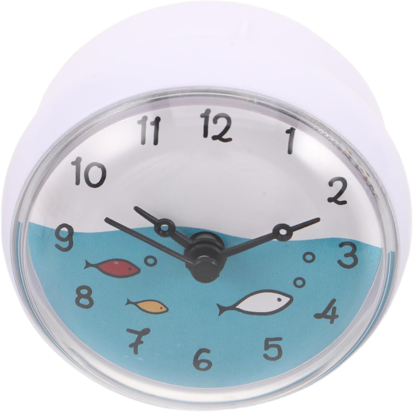 Waterproof Shower Clock with Suction Cup for Bathroom and Kitchen Use, Silent Operation Timer with Replaceable Battery, Modern Plastic Design for Home and Shower Mirror