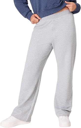 Hanes Women's Sweatpants, EcoSmart Fleece, Pocketless Open-Bottom Sweatpant, Regular & Petite