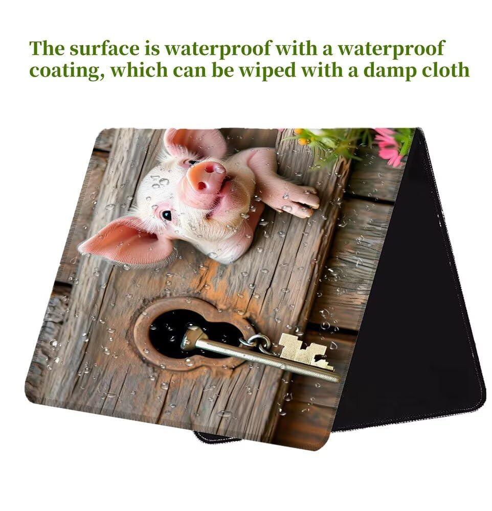 Alfombrilla Ratón, Alfombrilla Gaming Cerdo XXL 1200x600x3mm, Extendida Base de Antideslizante Caucho Mouse Pad Flor, Protector Escritorio con Bordes Cosidos, Mejora la precisión y la Velocidad C-2