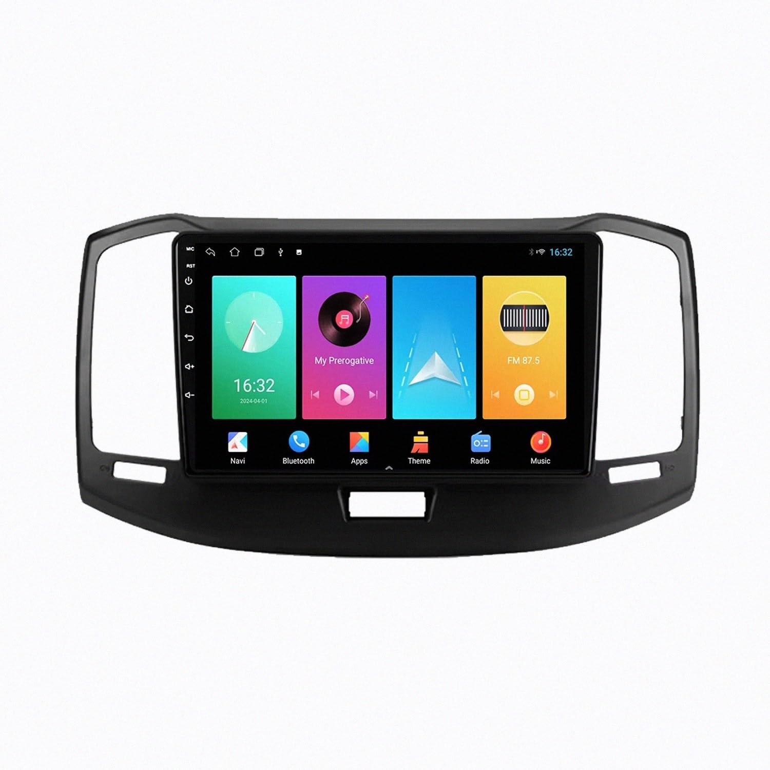 Táctil Pantalla Carplay Coche para Chery Bonus E3 A19 2013-2017 A-Pple Carplay & Android Auto, Autoradio Portátil Car Play con Pantalla Táctil, GPS, 4 Nuclear 1G+32G