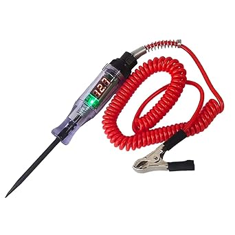Car Truck Circuit Test Pen, Circuit Tester, 3-70V DC Digital Automotive Test Light, Heavy Duty Light Tester with Voltmeter Wire RED3-70V