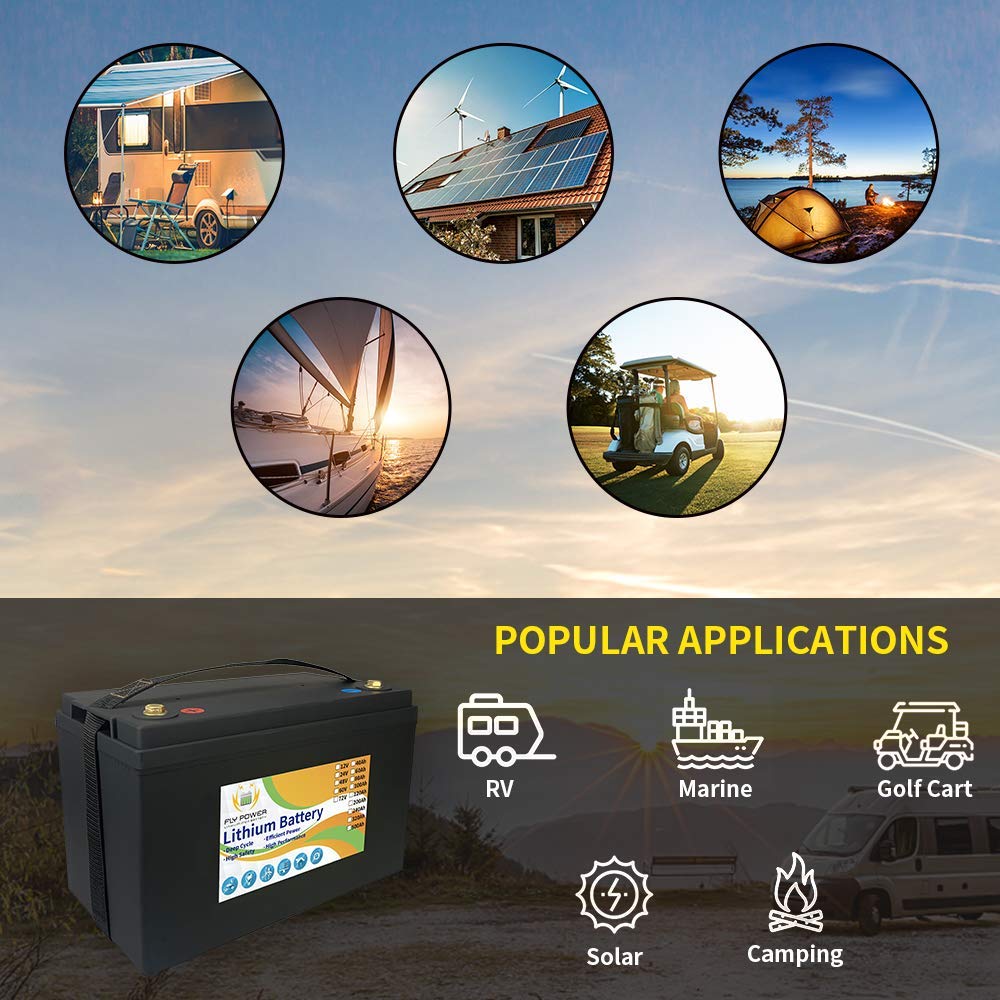 12v 120Ah LifePo4 Battery Deep Cycles with BMS Lithium Iron Phosphate