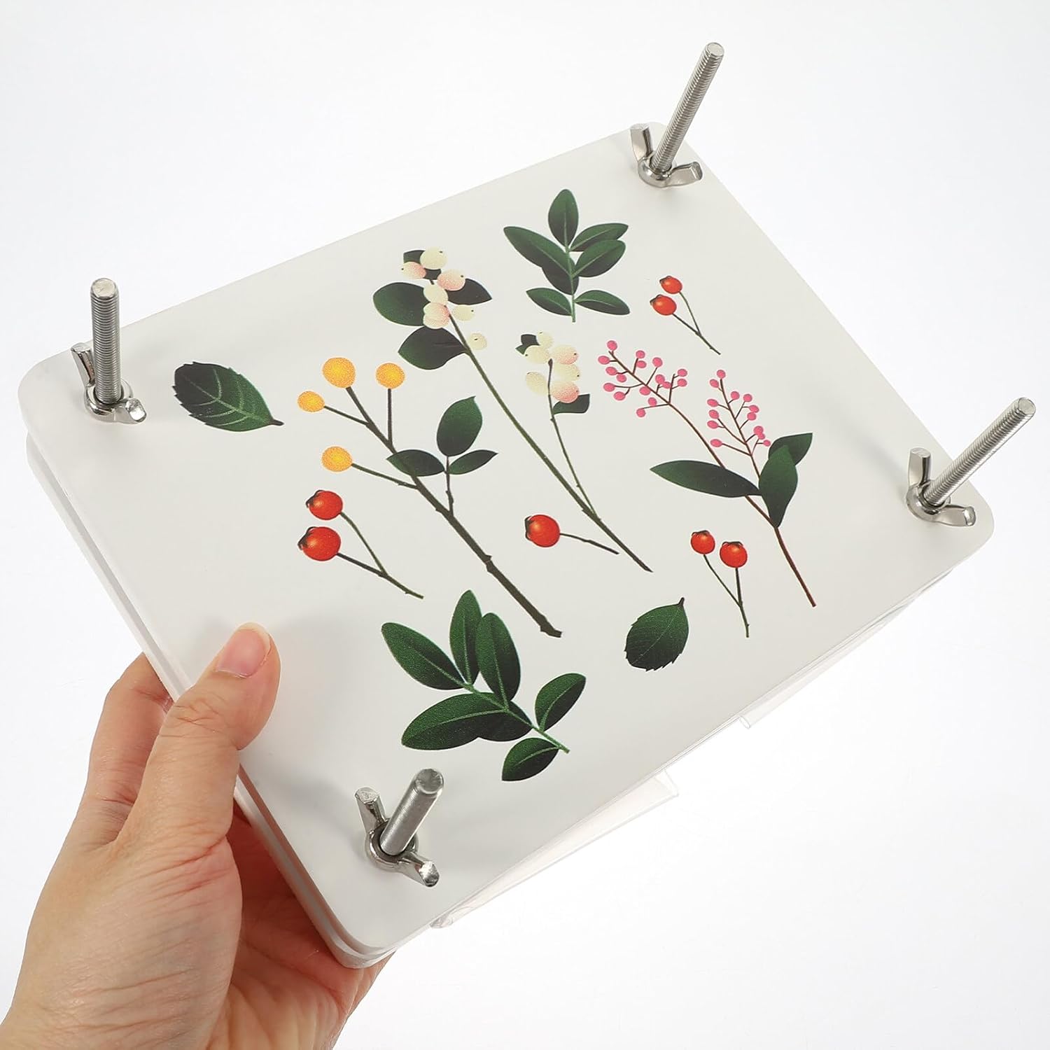 EXCEART 1set Wooden Flower Pressing Kit Tool for Pressed Flower Art Multi Plant Specimen Maker for Scrapbooking Greeting Cards Invitations and Crafts