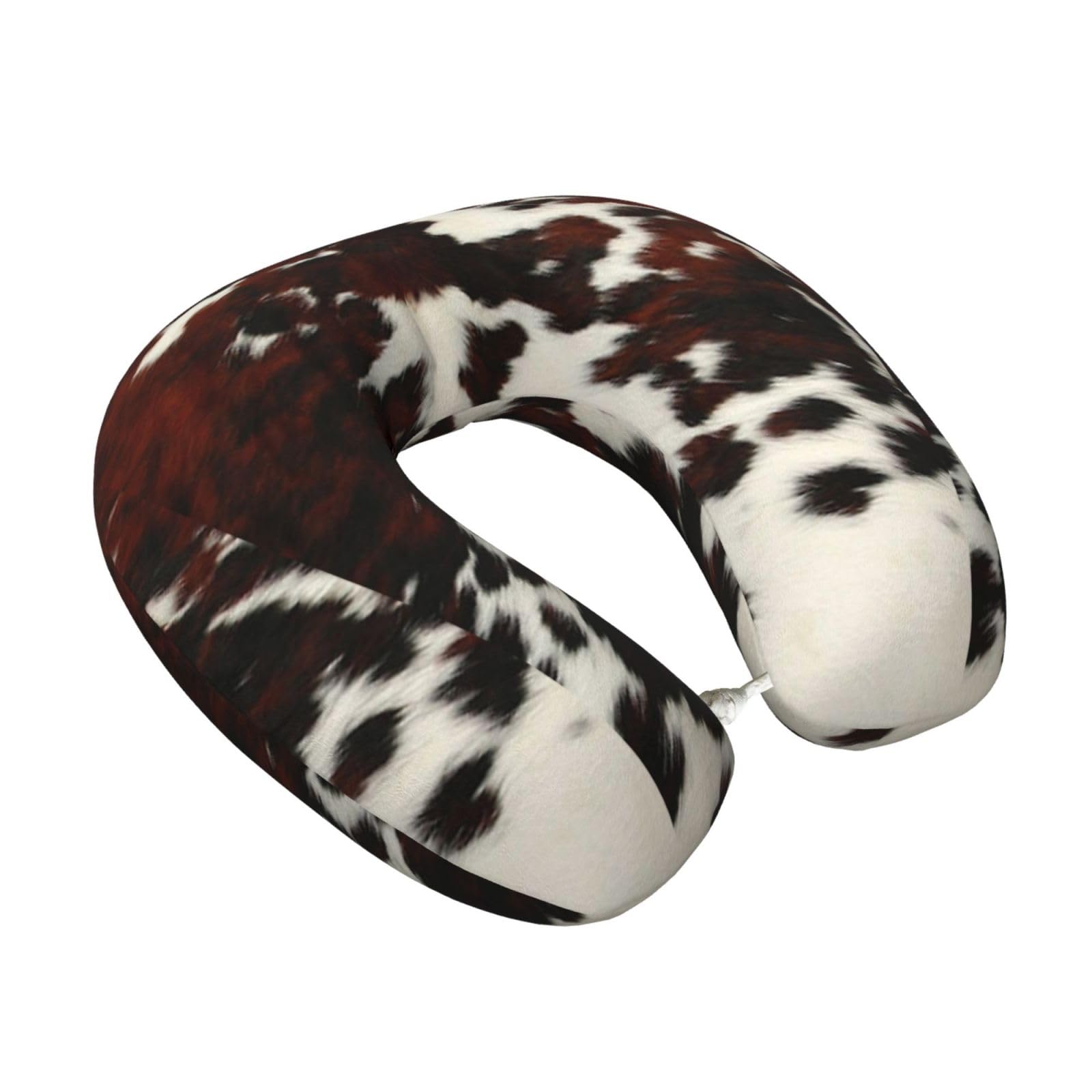 LKYMOH Cow Spots 2, Travel Neck Pillow U-Shaped Memory Neck Support Soft Comfortable With Washable Cover For Airplane Car Traveling and Office