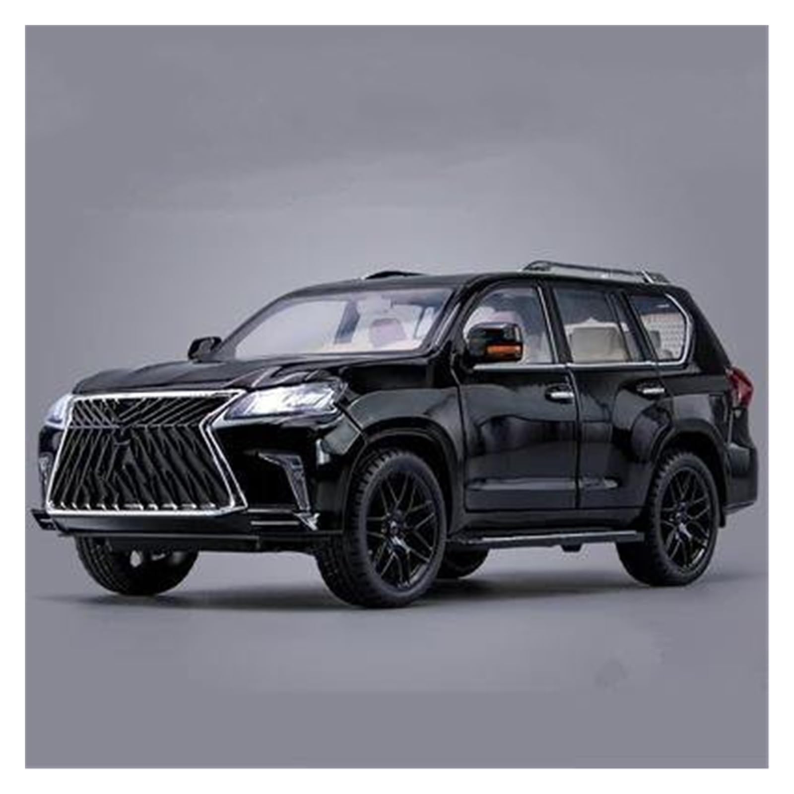 MOCALUX Scale Die-Cast Model Car 1:18 For Lexus LX570 SUV Car Collectible Alloy Diecast Models(Black)