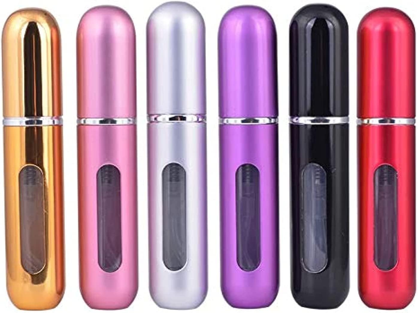 Portable Mini Refillable Perfume Atomizer Bottle，Atomizer Bottle,Refillable Spray, Scent Pump Case, Travel 4 Pcs Pack of 8ml (Multi Color)