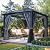 YITAHOME 10x10ft Polycarbonate Gazebo Hardtop Outdoor Canopy with Netting and Shaded Curtains, Aluminum Frame Garden Tent for Patio, Backyard, Deck and Lawns