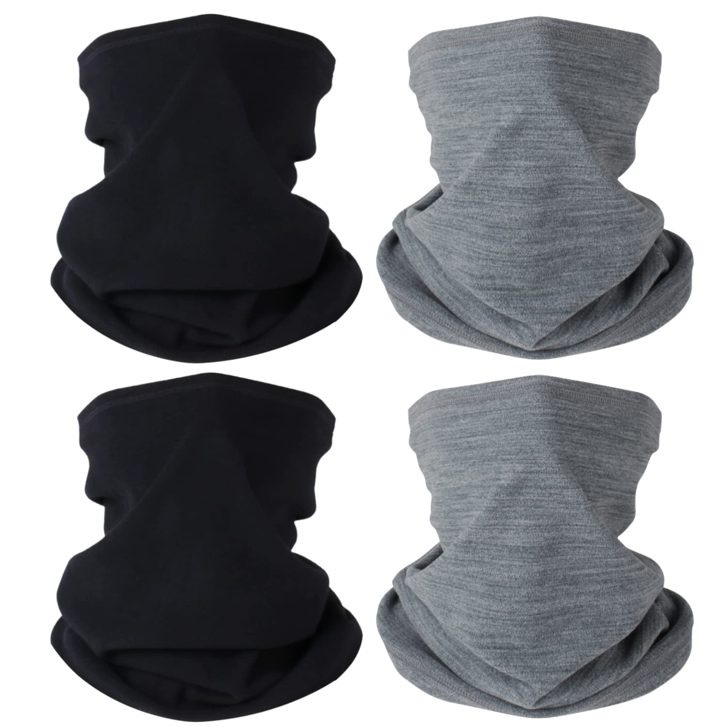 HEGCOIIE 4 stuks colsjaal voor kinderen, fleece loopsjaal, halswarmer, halswarmer, halsdoek, winddicht, skimasker, warmer voor outdoorsporten, 7.87 x 11.81 inch