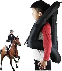 Eevan Colete com airbag equestre para adultos, colete protetor de absorção de choque profissional reutilizável para equitação