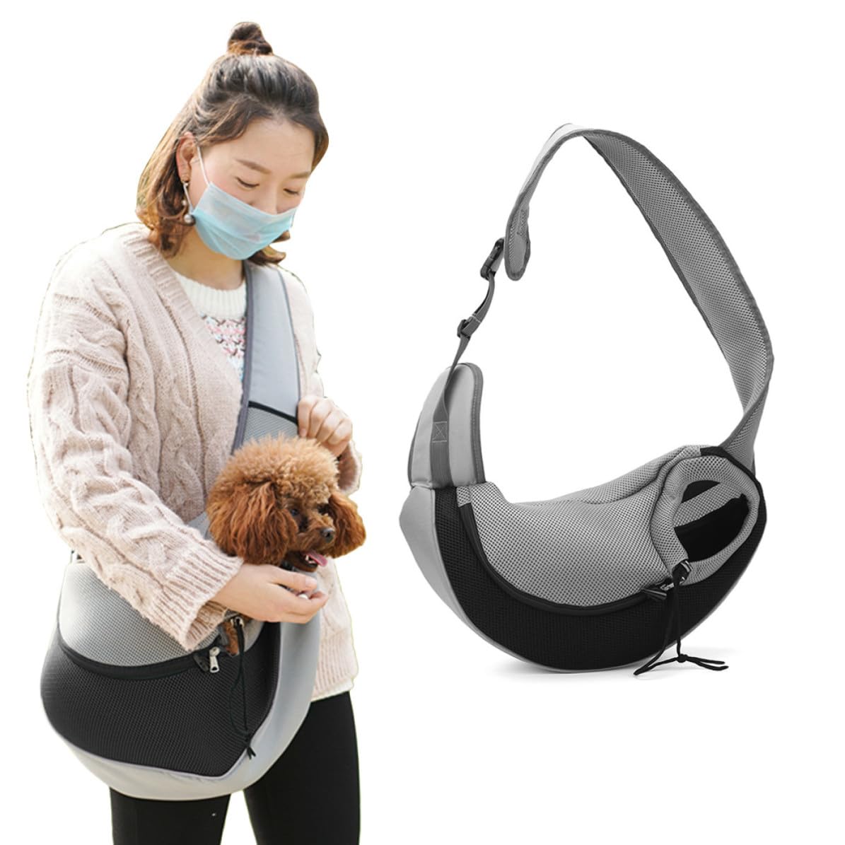 Bandolera para mascotas manos libres ideal para tus viajes y tardes de camping