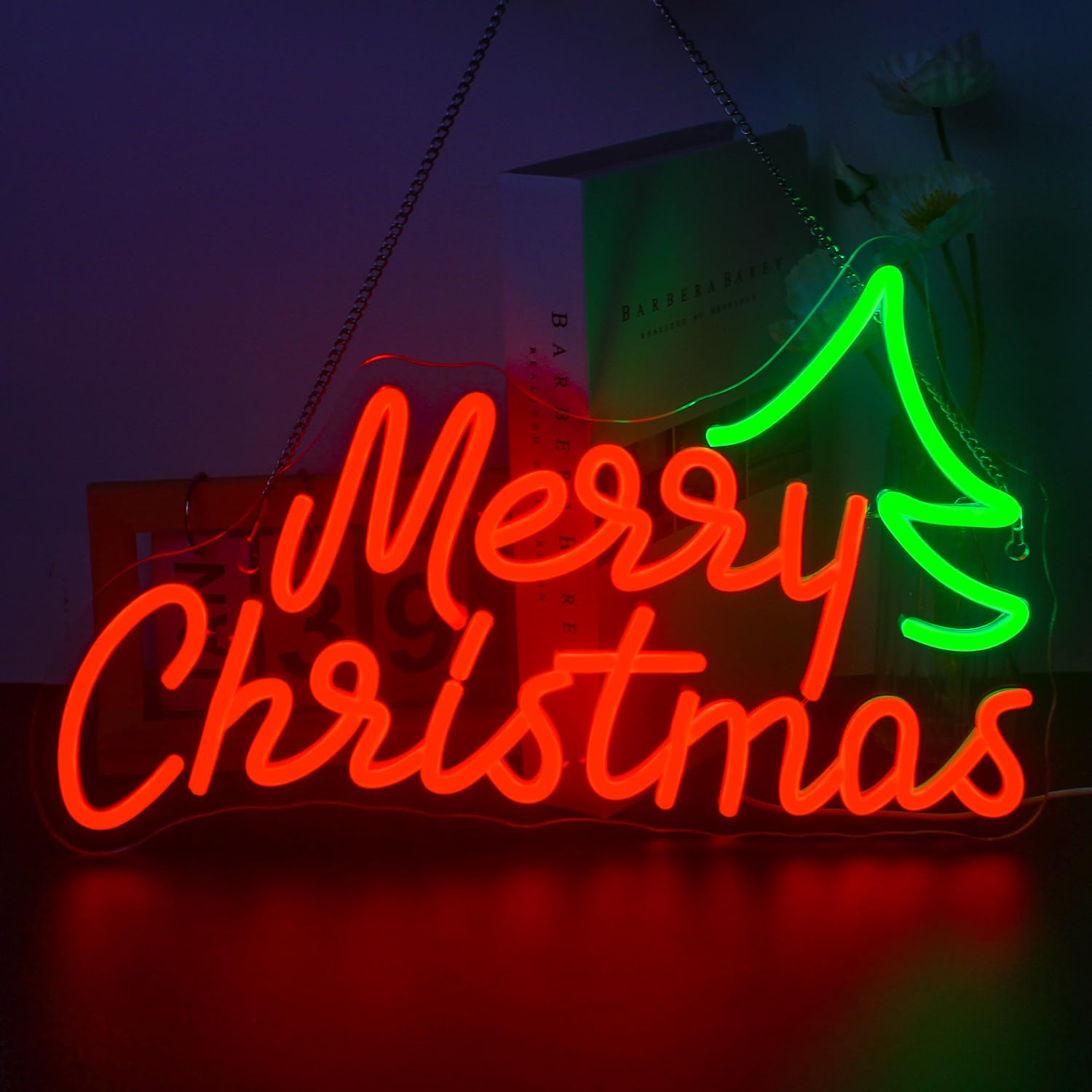 DREAMFORT Merry Christmas Neon Sign Dimmable Led Signs Christmas