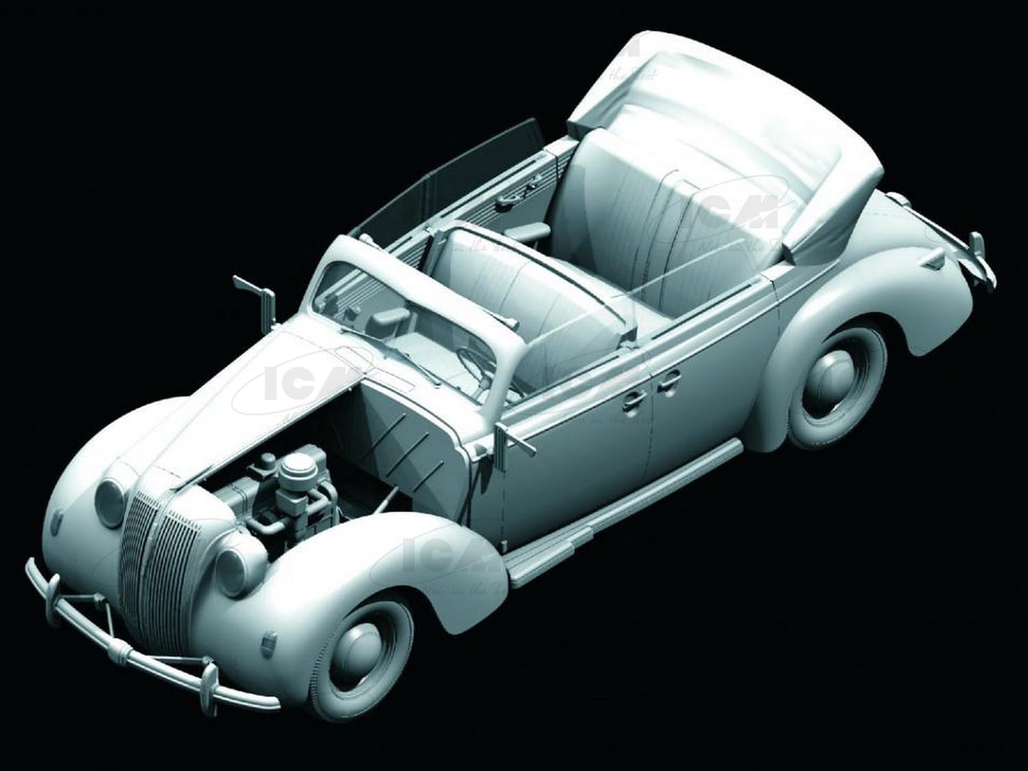 ICM 24021 – 1/24 Opel Admiral Cabriolet plástico Maqueta de