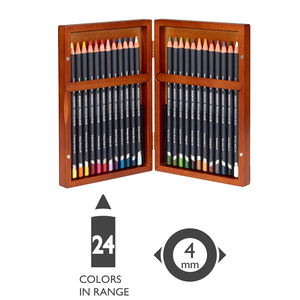 Amazon.co.jp: Derwent 色鉛筆 描画 アート ギフトセット 24 Count