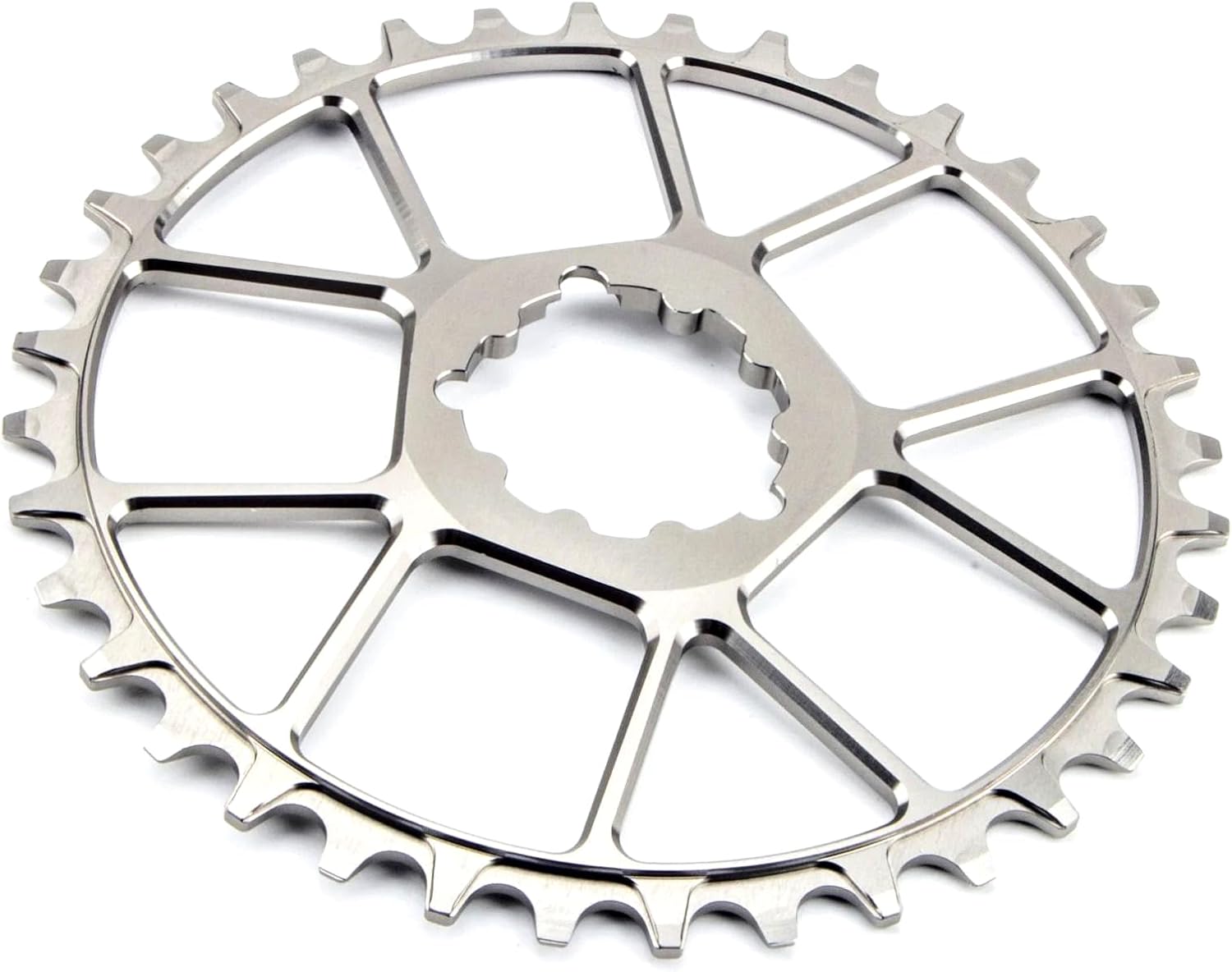 MTB Bike Chainring Wide Narrow Teeth Chainwheel 8/9/10/11S Mountain Bicycle ChainWheel 32/34/36/38T Ultralight 55g 3-Nail (38T Titanium)