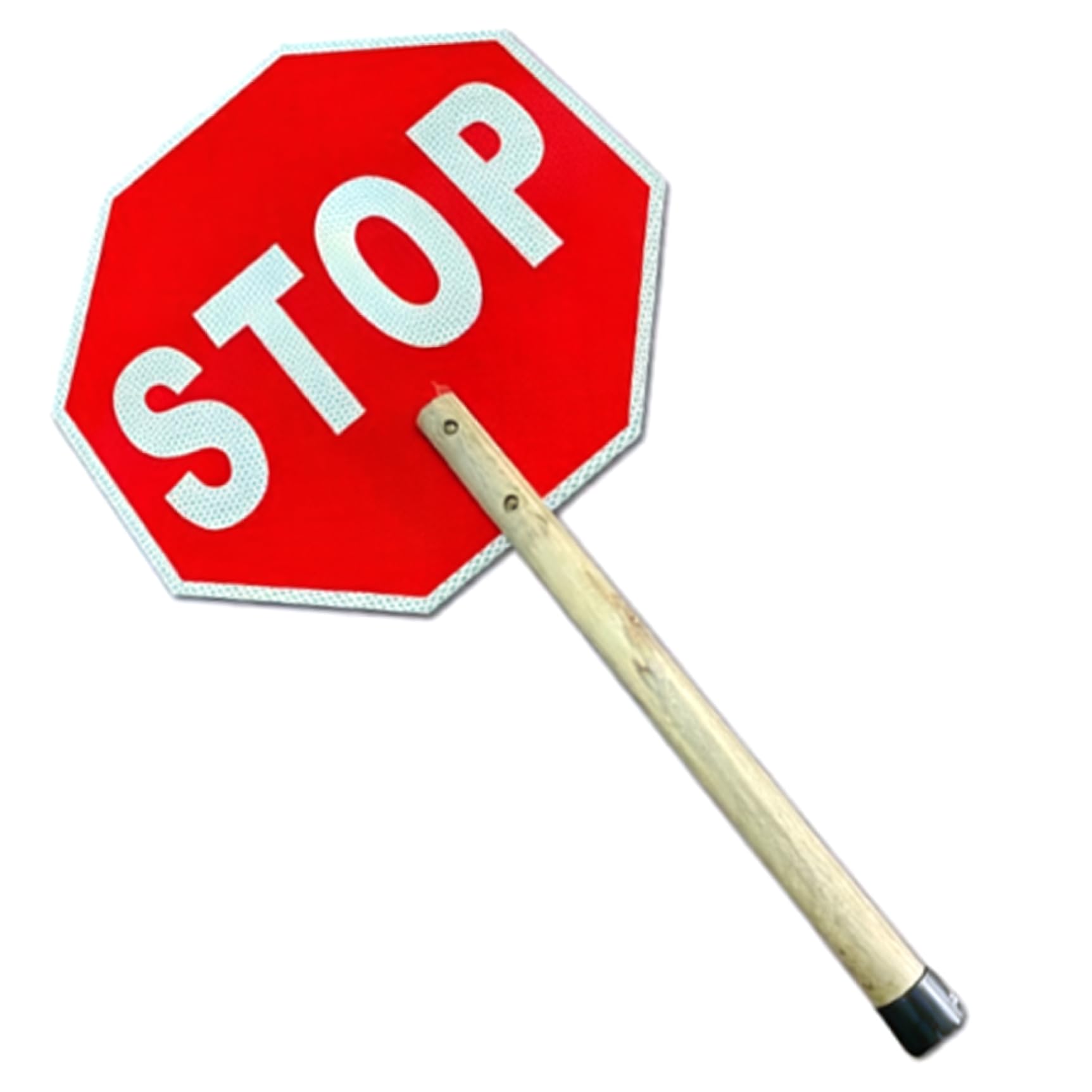 Segnale di stop con maniglia, segnali stradali professionali, paletta lenta, segnale di stop manuale da 13 pollici per addetti all'attraversamento pedonale, segnalatori e cantiere con maniglia