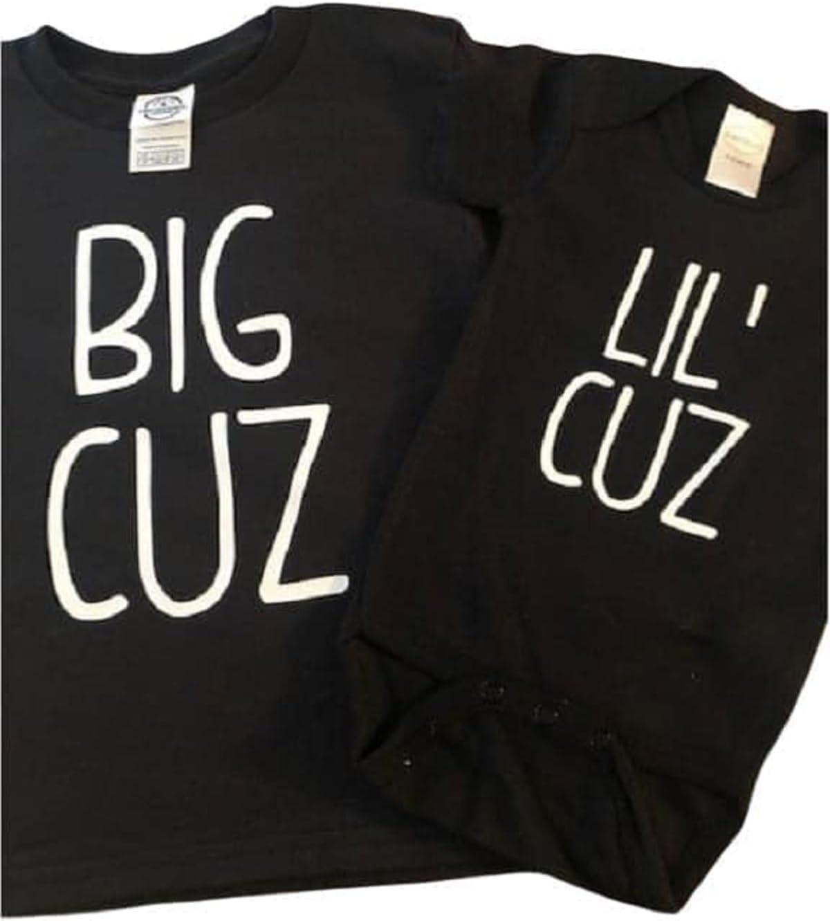 matching cousin set big cuz toddler shirt lil cuz baby onesie ® one piece