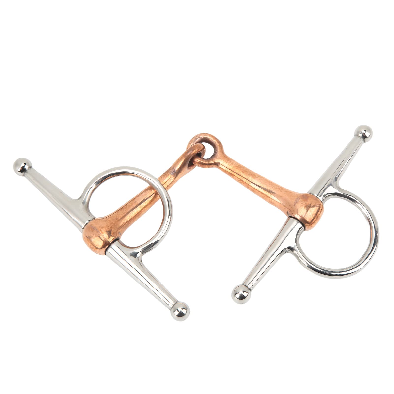 Akozon Broca de Filete de Anillo de Acero sin Filete de Mejilla Completa para Caballo, Accesorios para Caballos Al Aire Libre, 125mm